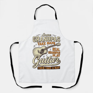 Lustiges Opa-Gitarre Vintage-Gravur-Shirt-Design Schürze