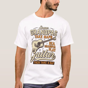 Lustiges Opa-Gitarre Vintage-Gravur-Shirt-Design T-Shirt
