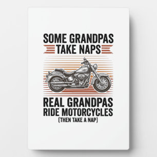 Lustiges Opa-Motorrad Vintage-Gravur T-Shirt Fotoplatte