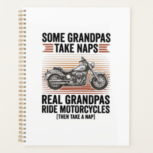 Lustiges Opa-Motorrad Vintage-Gravur T-Shirt Planer