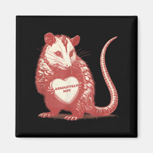 Lustiges Opossum absolut kein Valentins-Grafik  Magnet