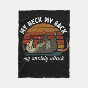 Lustiges Opossum Angst Mein Hals Mein Ck Mein Angs Fleecedecke