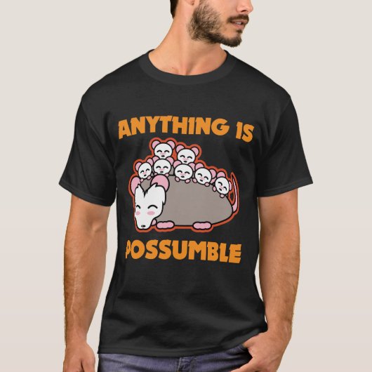 Lustiges Opossum-Opossum-Wortspiel alles ist T-Shirt (Vorderseite)