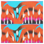 Lustiges orangefarbenes Mode-Muster Stoff (Nahaufnahme)