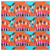 Lustiges orangefarbenes Mode-Muster Stoff (Muster)