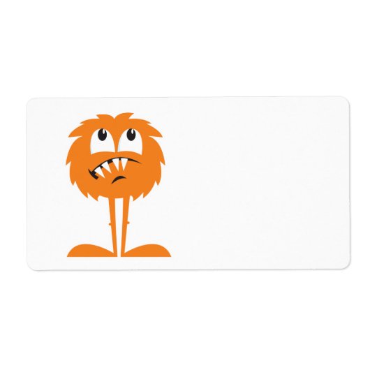lustiges orangefarbenes pelziges Monster (Vorne)