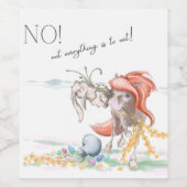 Lustiges Oster-Weinetikett mit Pony & Hase  Weinetikett (Einzelnes Label)