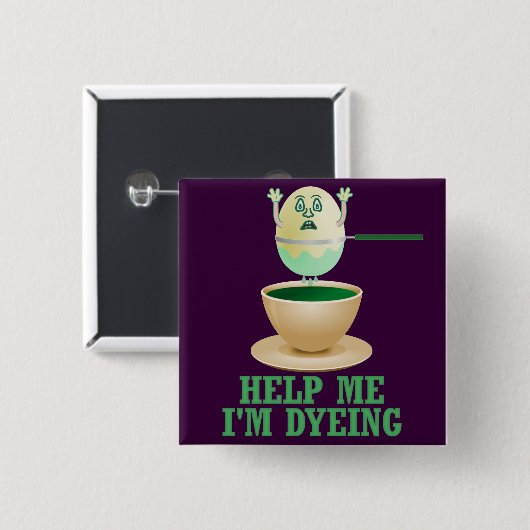 Lustiges Osterei-Färben Button (Vorne & Hinten)