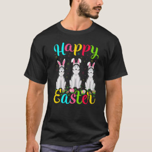 Lustiges Osterei Hase Siberian Husky Hund Frohe Os T-Shirt