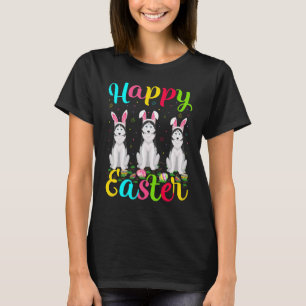 Lustiges Osterei Hase Siberian Husky Hund Frohe Os T-Shirt