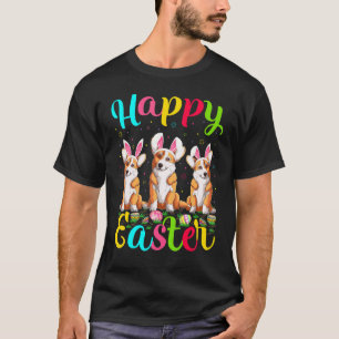 Lustiges Osterei Hase Welsh Corgi Hund Frohe Oster T-Shirt