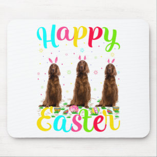 Lustiges Osterei Kaninchen Irischer Setter Hund Gl Mousepad