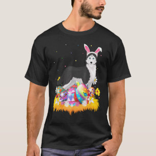 Lustiges Osterei Sibirischer Husky Hund Osterson T-Shirt