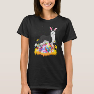 Lustiges Osterei  Sibirischer Husky Hund Ostersonn T-Shirt