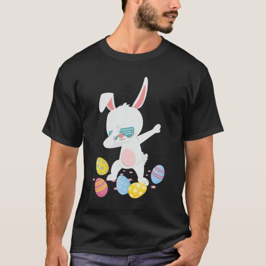 Lustiges Osterhasen-betupfendes T - T-Shirt (Vorderseite)