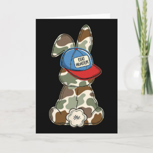 Lustiges Osterhasengesicht Camo für Jungen Männer Karte