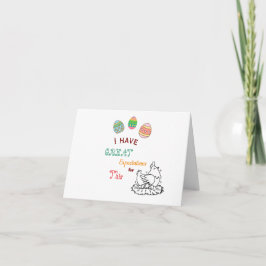Lustiges Ostern Ei-Zitierte Erwartungen Cute Oster Dankeskarte