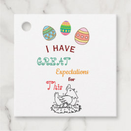 Lustiges Ostern Ei-Zitierte Erwartungen Cute Oster Geschenkanhänger