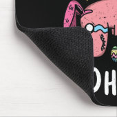 Lustiges Ostern Frohe Ostern... Oh Nein Trex Rosa Mousepad (Ecke)