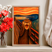 Lustiges Otter-Schrei-inspiriertes Poster