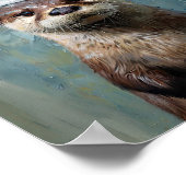 Lustiges Otter Toilettenpapier Poster (Ecke)