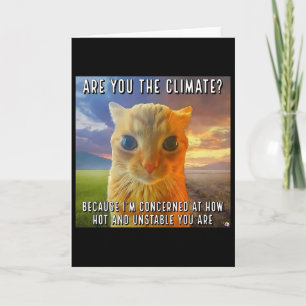 Lustiges Paar Valentinstag Orange Katze Meme Bist Karte