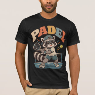 Lustiges Padel-Waschbär-T-Shirt – Vintage-Court-Sp T-Shirt