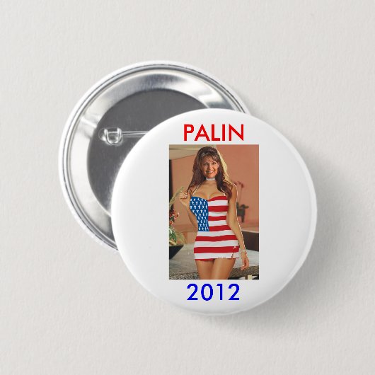 Lustiges Palin 2012 Knopf (AntiObama) Palin Button (Vorne & Hinten)