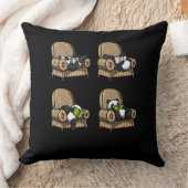 Lustiges Panda-Bärn-Buch-Lesetier Kissen (Decke)