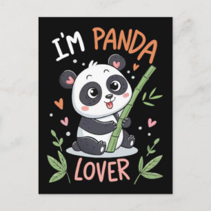 Lustiges Panda-Design-Shirt für Bärenliebhaber Feiertagspostkarte