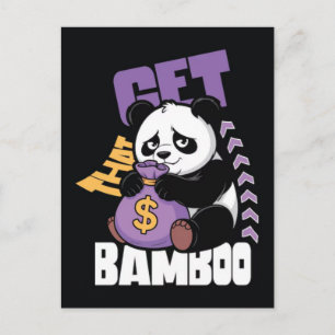 Lustiges Panda-Design-Shirt für Bärenliebhaber Feiertagspostkarte