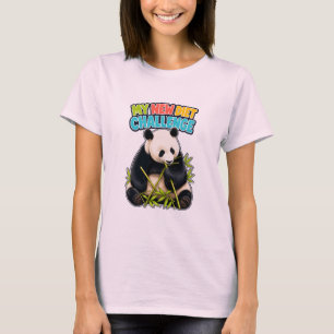Lustiges Panda-Diät-Challenge T-Shirt für Frauen