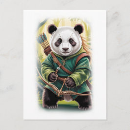 Lustiges Panda-Filmdesign auf Weiß Feiertagspostkarte