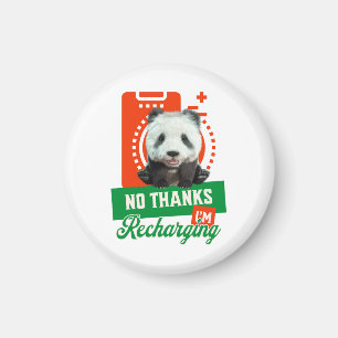 Lustiges Panda Introvert Batterie Wiederaufladung  Magnet