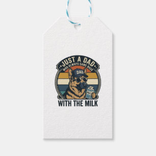 Lustiges Papa Deutscher Schäferhund Milch Retro-Sh Geschenkanhänger