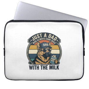Lustiges Papa Deutscher Schäferhund Milch Retro-Sh Laptopschutzhülle