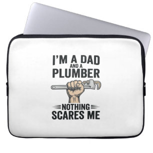 Lustiges Papa-Klempner-Vintage-Stickerei-Shirt-Des Laptopschutzhülle