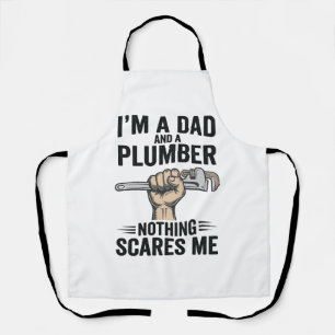 Lustiges Papa-Klempner-Vintage-Stickerei-Shirt-Des Schürze