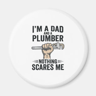 Lustiges Papa-Klempnerner Vintage-Stickerei-Shirt- Magnet