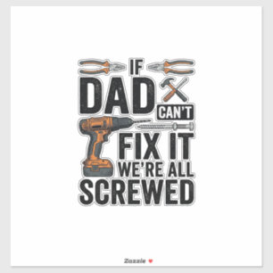 Lustiges Papa-Reparatur-Tool-Zitat-Vektordesign_ Aufkleber