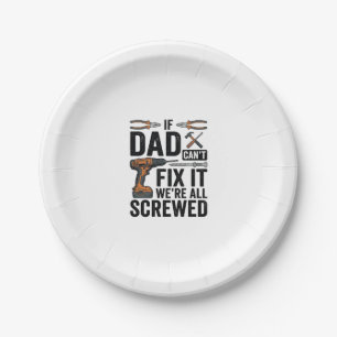 Lustiges Papa-Reparatur-Tool-Zitat-Vektordesign_ Pappteller