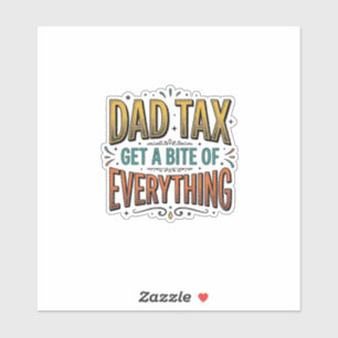 Lustiges Papa Steuer Vintage Gravur Shirt Design_1 Aufkleber