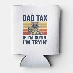Lustiges Papa Steuer Waschbär Retro Grafik T-Shirt Dosenkühler