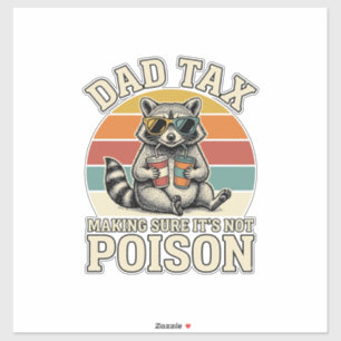 Lustiges Papa Steuer Waschbär Vintage T-Shirt Desi Aufkleber