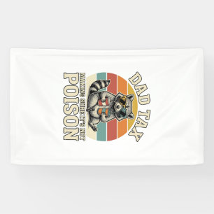 Lustiges Papa Steuer Waschbär Vintage T-Shirt Desi Banner
