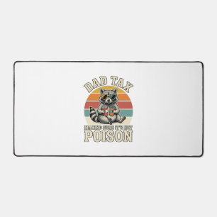 Lustiges Papa Steuer Waschbär Vintage T-Shirt Desi Schreibtischunterlage