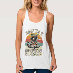 Lustiges Papa Steuer Waschbär Vintage T-Shirt Desi Tank Top