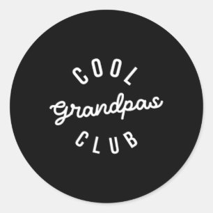 Lustiges Papa Vatertagsshirt Cooler Großväter Club Runder Aufkleber