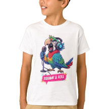 Lustiges Papageien-Singen-Karaoke-T-Shirt