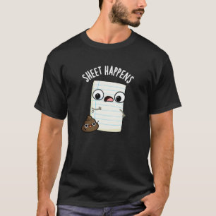 Lustiges Papier-Wortspiel Dunkler Hintergrund T-Shirt